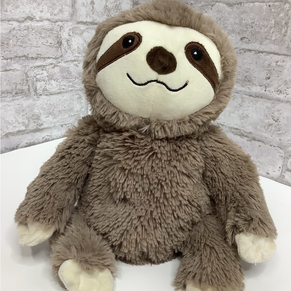 Warmies Microwavable Plush Sloth Calming and Cuddly Scented 13” Stuffed Brown